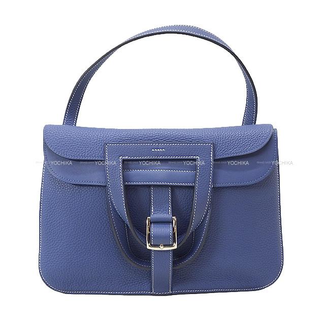 HERMES エルメス アルザン31 ブルーアガット トリヨンクレマンス シルバー金具 ショルダーバッグ C刻印 新品同様【中古】