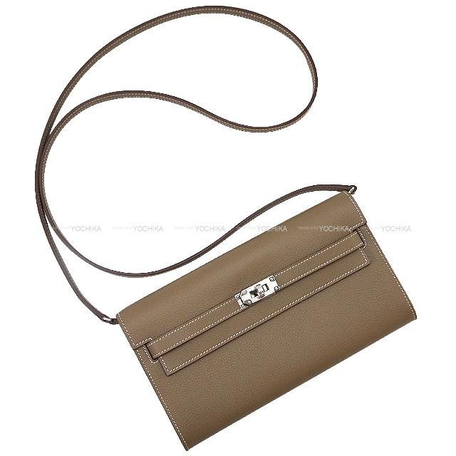 HERMES エルメス ケリーウォレットトゥーゴー エトープ (エトゥープ) エバーカラー(エヴァーカラー) シルバー金具 長財布 B刻印 新品