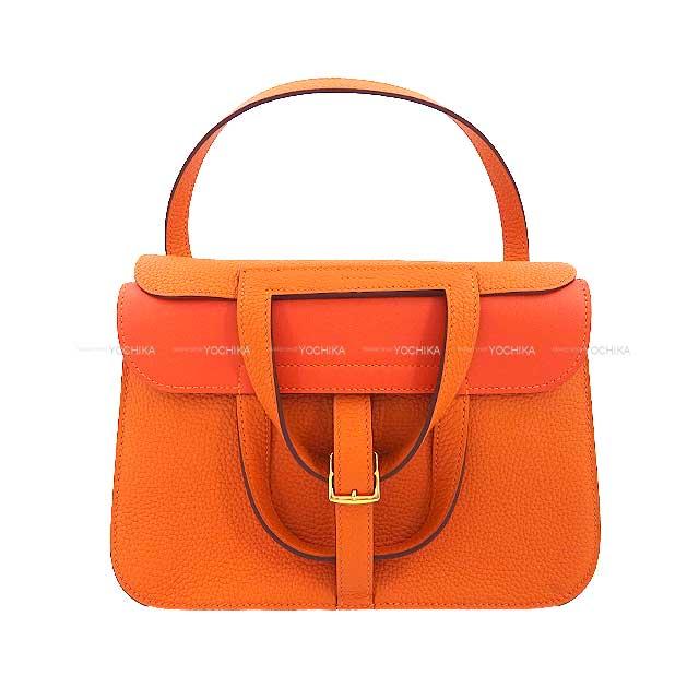 HERMES エルメス アルザン25 オレンジ トリヨンクレマンス ゴールド 