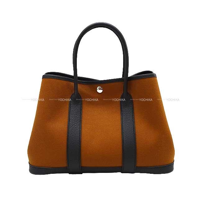 HERMES エルメス ガーデンパーティ 30 TPM フォーヴ/黒 (ブラック 