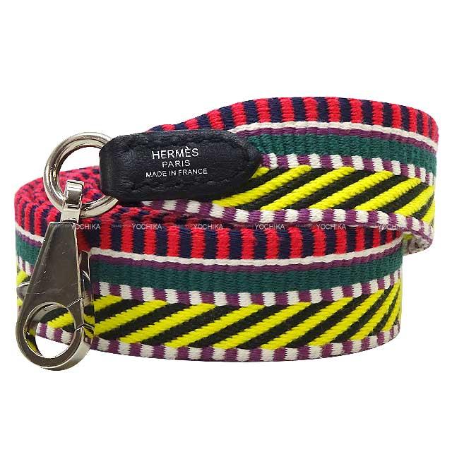 エルメス バンドリエール 25mm 105cm サングル カヴァル 黒/マルチ  