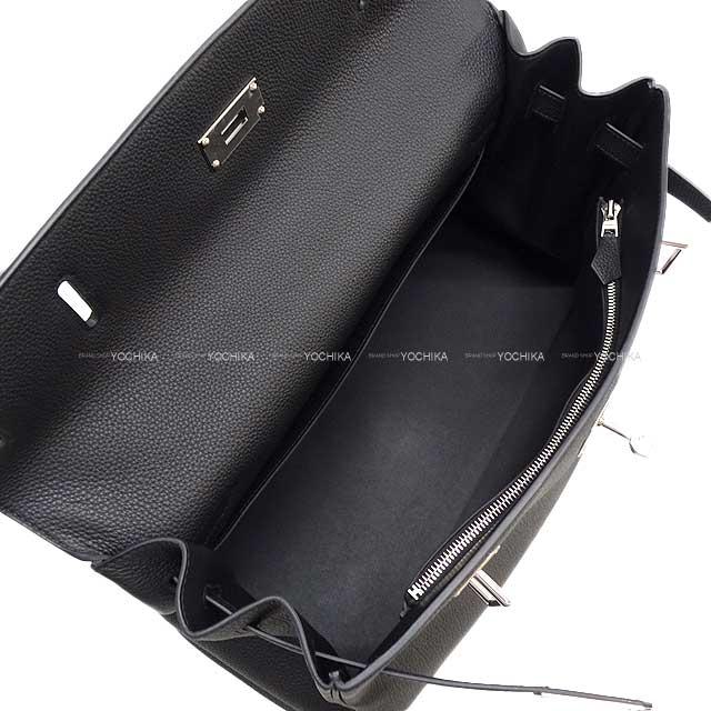 HERMES エルメス マキシ ケリー 42 黒 (ブラック) トゴ シルバー HERMES エルメス マキシ ケリー 42 黒 (ブラック) トゴ シルバー