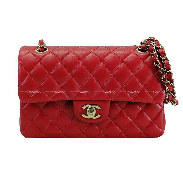 CHANEL シャネル マトラッセ 23 Wフラップ チェーン レッド ラムスキン 