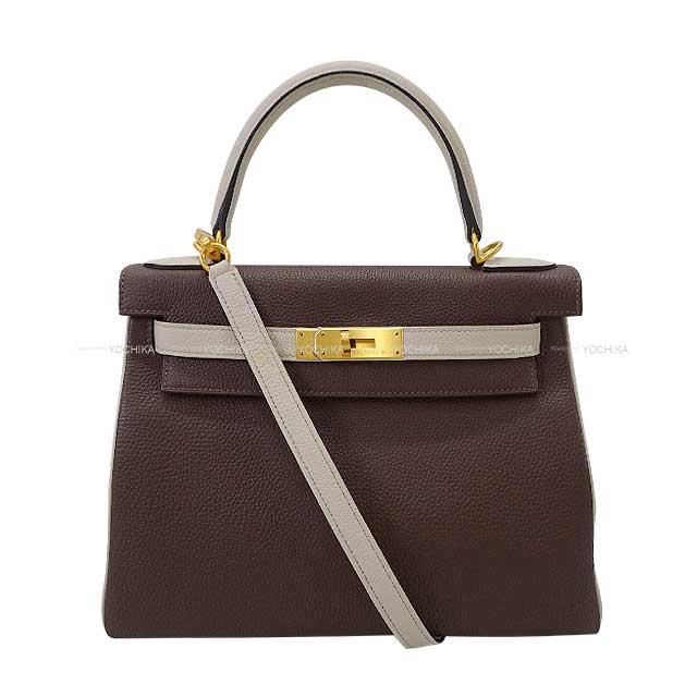 HERMES エルメス ケリー28 内縫い スペシャルオーダー ショコラ/ベトン  