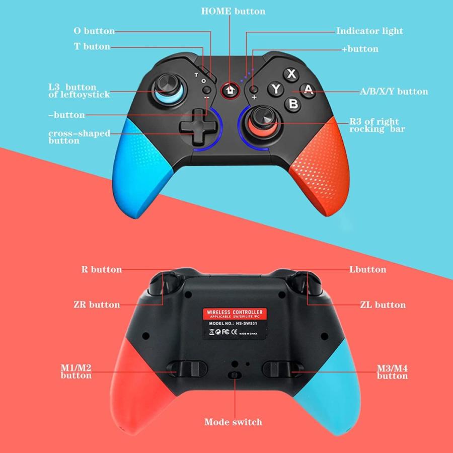最新 ニンテンドースイッチ ワイヤレスコントローラー 背面ボタン
