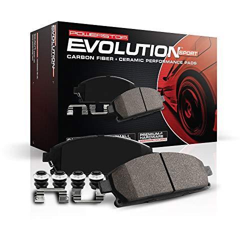 Power Stop Z23-1421 Z23 Evolution Sport カーボンファイバーセラミックフロントブレーキパッド