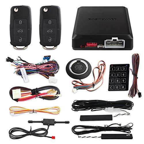EASYGUARD EC002V PKE自動車警報システムリモートスターターボタンを押すパスワードキーパッドキーレスゴーシステムホッピング