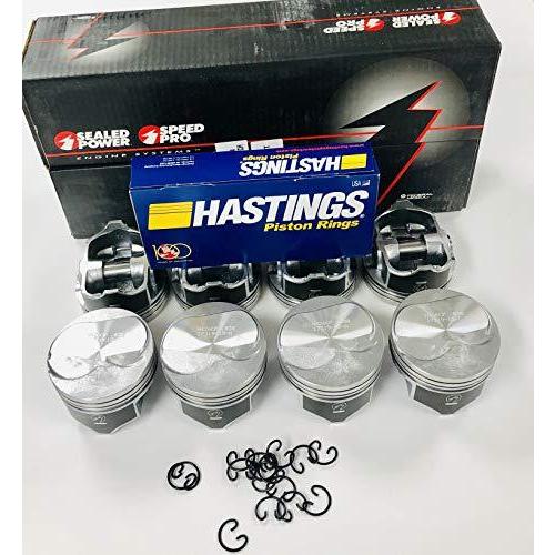 Chevy 454?Speed Pro Hypereutecticコーティング.100?CCドームPistons +モリブデン鋼リングキット