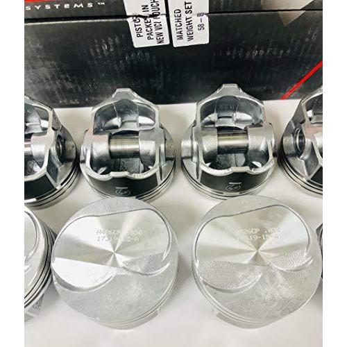 Chevy 454?Speed Pro Hypereutecticコーティング.100?CCドームPistons +モリブデン鋼リングキット