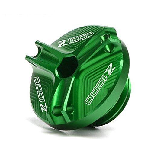 グリーンオートバイアクセサリーCNCエンジン磁気Oil Drain Plug for Kawasaki z1000?2010???2016
