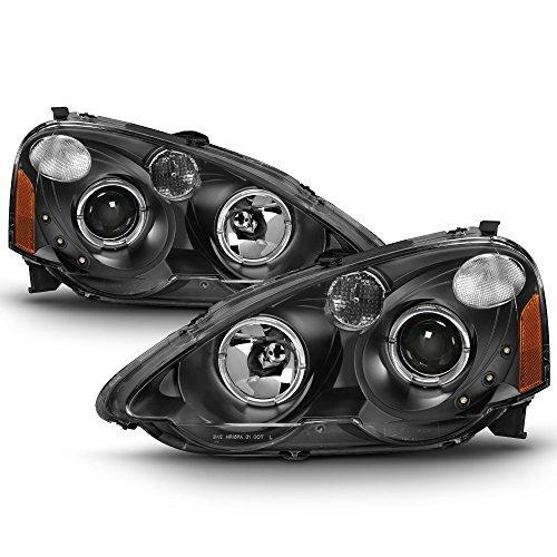 ACANII - For 2002-2004 Acura RSX Integra DC5 Halo Projector LED Headlights Headlamps 02 03 04 Driver + Passenger Side