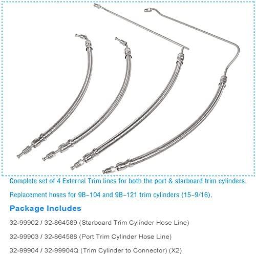 が通販できます Mercruiser Alpha I SEI Bravo 9B-104、9B-121 トリムシリンダー フルホースキット 32-99904Q 32-864589 32-864588 (15-9/16インチ)
