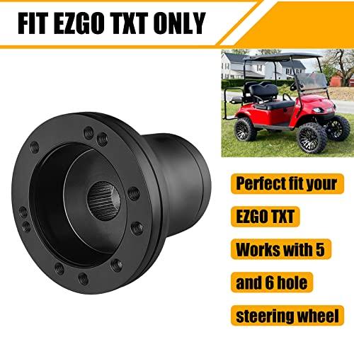 EZGO ハンドルアダプター EZGO TXT、RXV、マラソン、メダリストゴルフカートステアリングアダプターハブ(ブラック