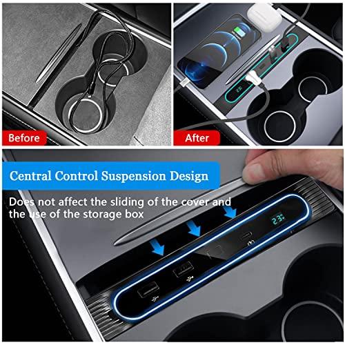 BoxCheer HUB ドッキングステーション 2021 2022 Tesla Model 3 / Y用 アップグレード 7色 調整可能