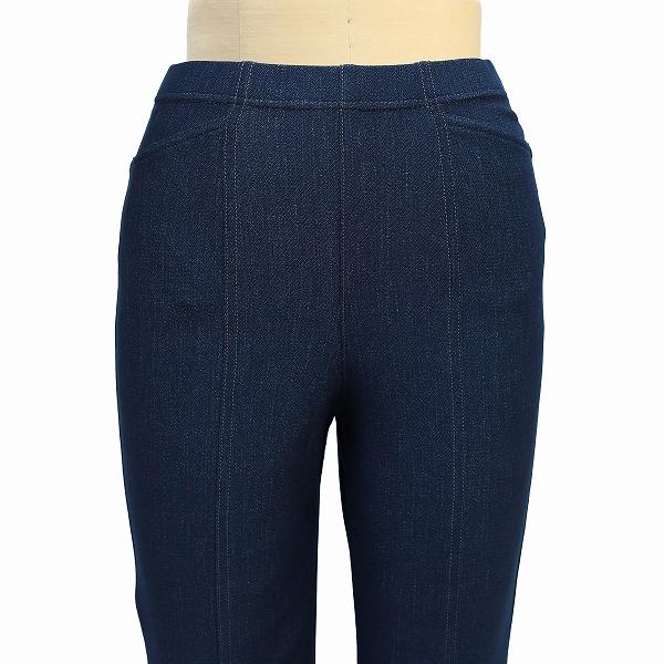 冬用あったかパンツ デニムプリント 裏起毛 ロベント ストレート 股上深い ハイテンション レディースパンツ ストレッチパンツ ウエストゴムH-1268 H-1168 H-353 |  | 06