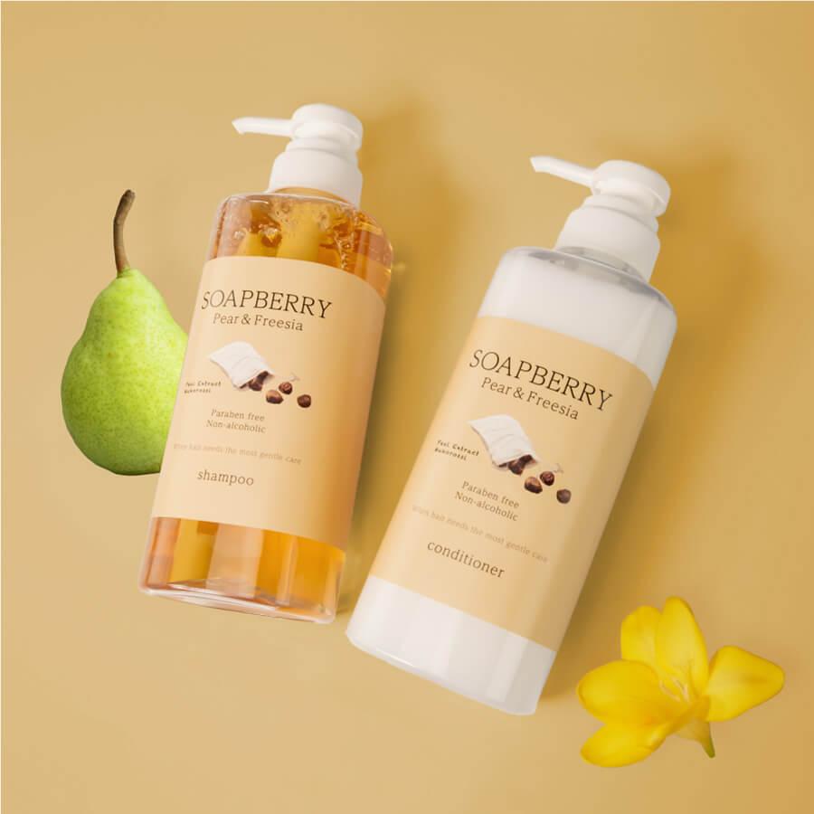 【つめかえ用】古宝ソープ・ベリー（ムクロジ）シャンプー（ペア＆フリージア）400mL |  | 02