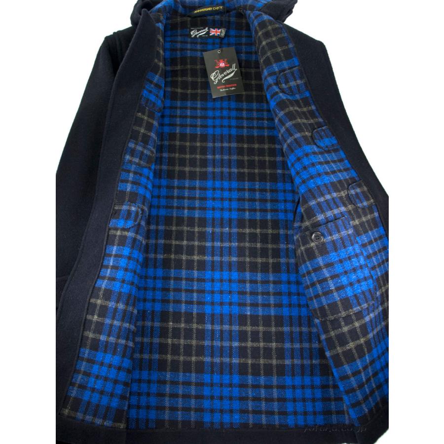 GLOVERALL 512 DUFFLE COAT ANNIVERSARY CHECK NAVY グローバーオール ダッフル アニバーサリーチェック ネイビー 38(M)｜yofuku｜04