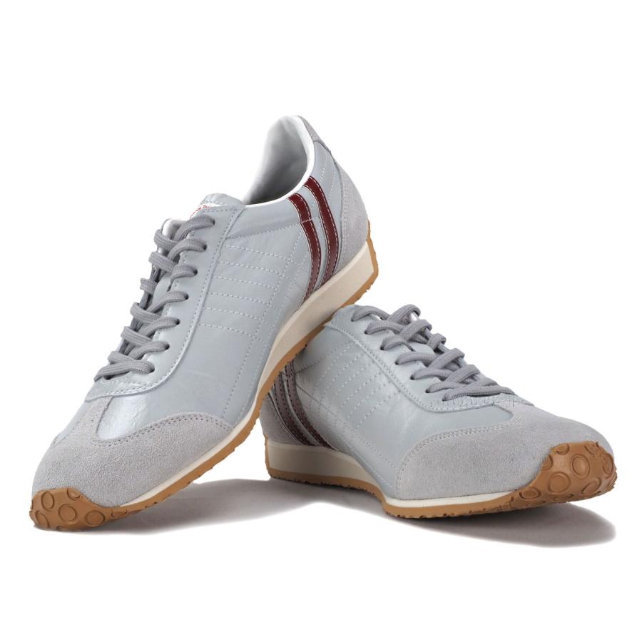 未使用に近い　パトリック　アイリス　グレー／ボルドー　19800円 PATRICK パトリック スニーカー アイリス グレー・ボルドー IRIS