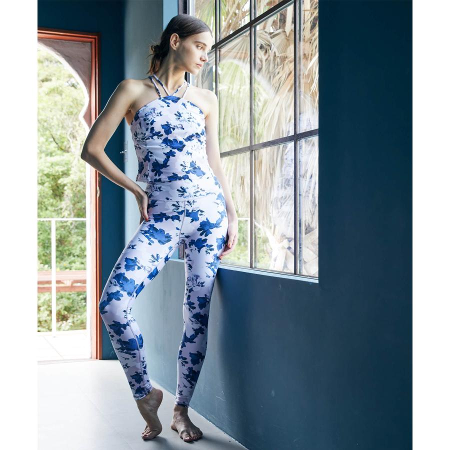 新品タグ付き！Julier RibFloretプリント トップス Julier（ジュリエ） ヨガウエア トップス カップ付き ホットヨガ
