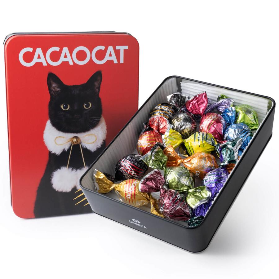 cacaocat チョコ CACAOCAT缶（カカオキャット） チョコレート ミックス8個入り｜ボンボンショコラ （ストロベリー・チョコバナナ