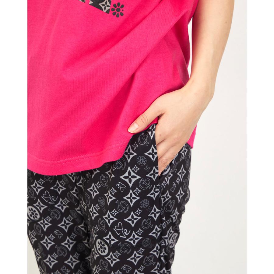 clapクラップ　定価11660円人気MONOGRAM クロップドパンツダンス clap（クラップ） フィットネス ウェア パンツレディース クロップド