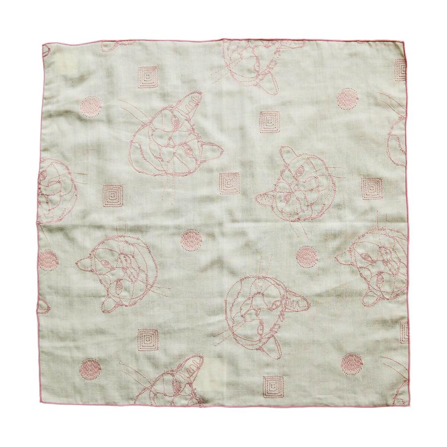 KOKKA hayu Fabric ハンカチ ギフト ダブルガーゼ 刺繍ハンカチ 綿100