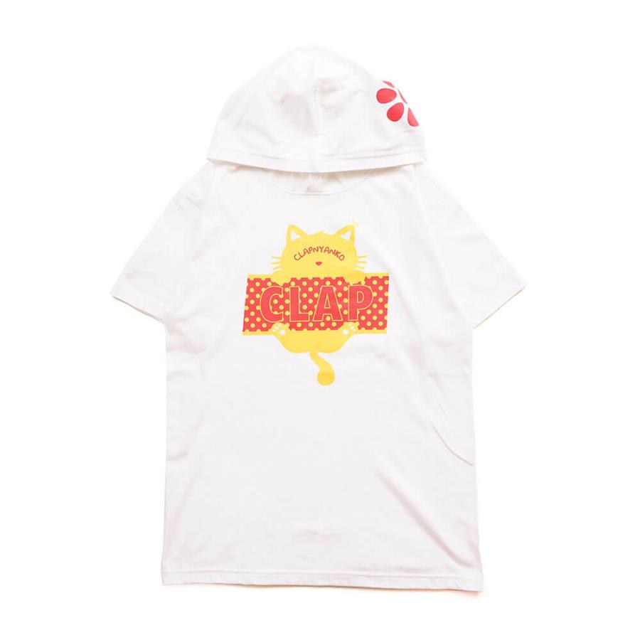 CLAP フィットネスウェア トップス クラップ フィットネス クラップウェア CLAP NYANKO HOODIE Tee ネコ クラップ ...