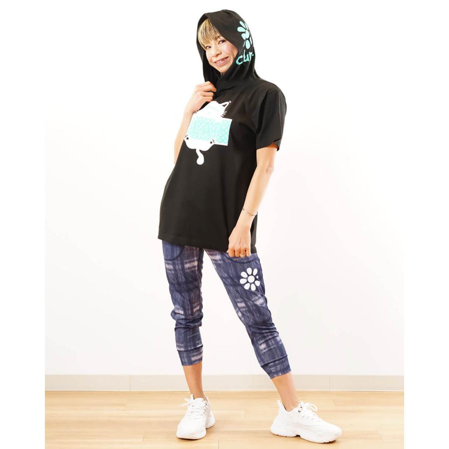 clap（クラップ） フィットネスウェア トップス フィットネス クラップウェア CLAP NYANKO HOODIE Tee ネコ フード付 ...