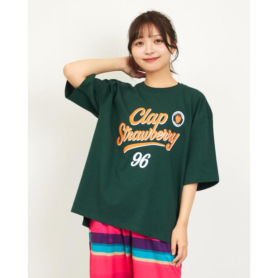 clap（クラップ） フィットネスウェア トップス レディース 半袖tシャツ CLAPSTRAWBERRY BIG TEE clap M ...