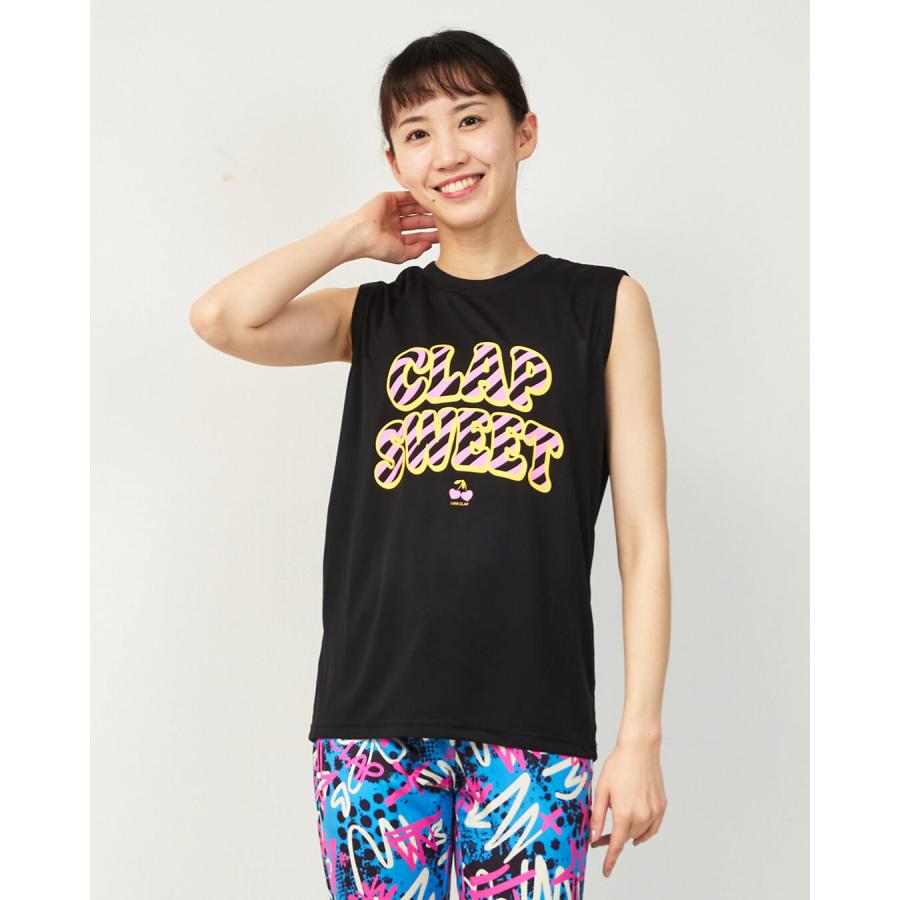 クラップ♪( ´θ｀)レインボータンクトップとレギンスセット clap（クラップ） フィットネスウェア レディース タンクトップ clap
