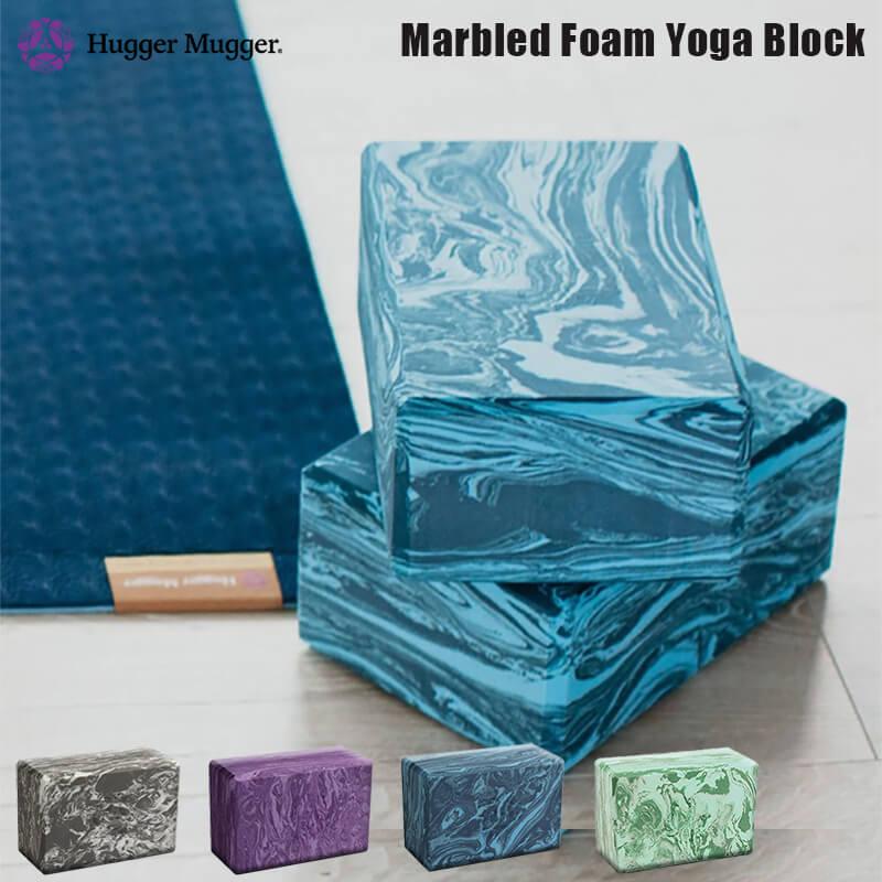 4 in. Marbled Foam Yoga Block - Hugger Mugger