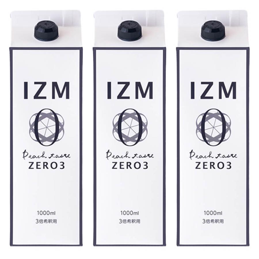 3本セット】 IZM 酵素ドリンク ZERO 1000ml イズム ゼロ peach taste