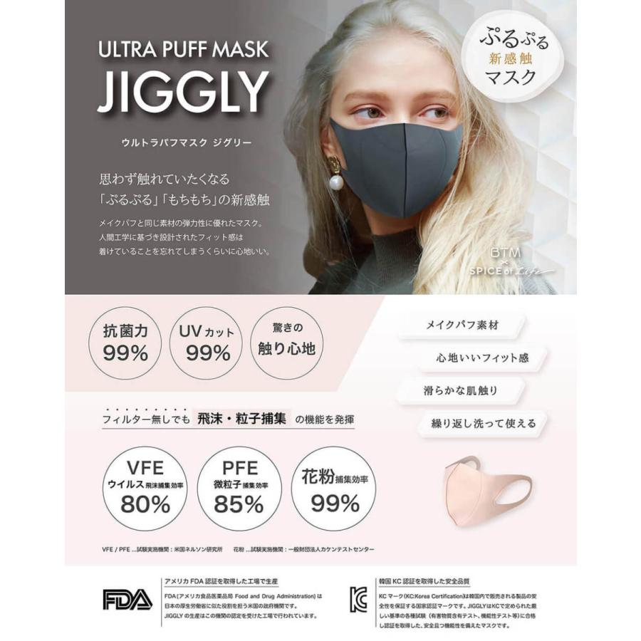 JIGGLY マスク 洗える ウルトラパフマスク ジグリー レディース メンズ