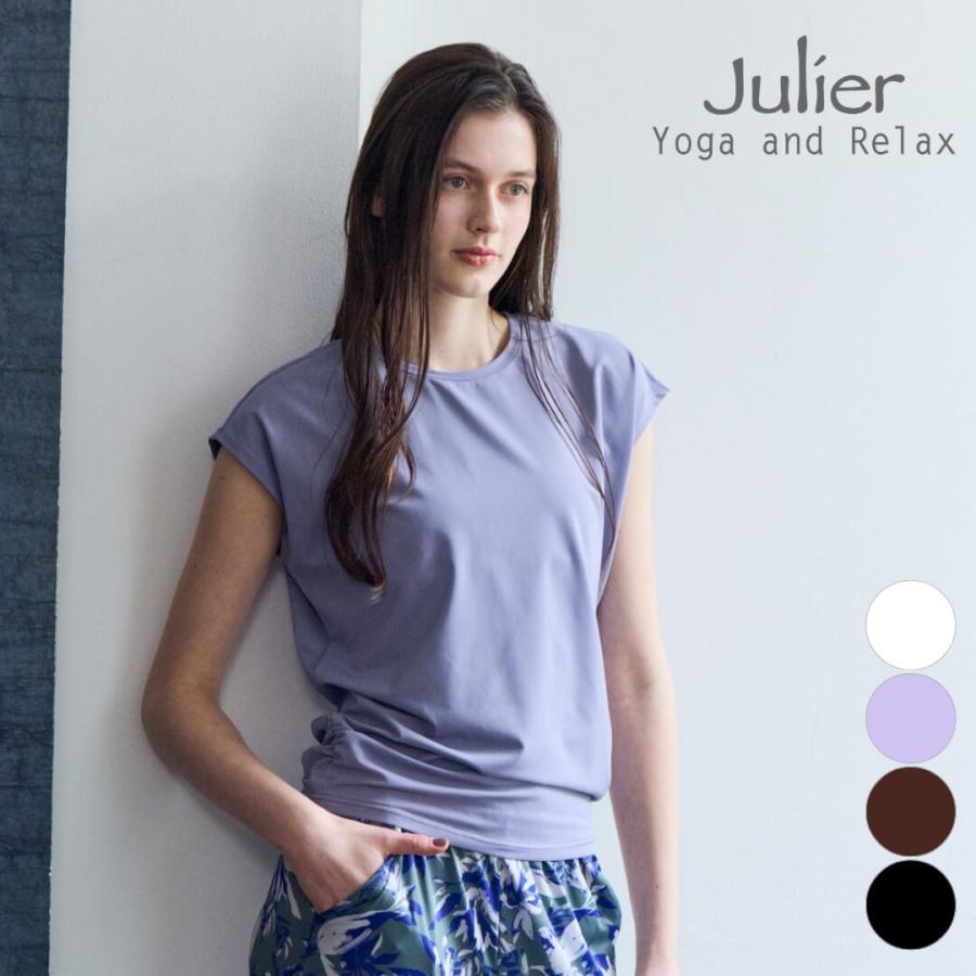 Julier（ジュリエ） ヨガウエア トップス 半袖 レディース ロング丈