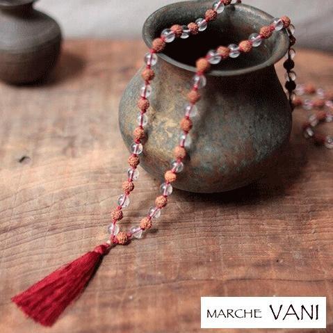 ブランド登録なし - マーラー VANI rudraksha-crystal マラ 瑜伽 アジアン エスニック 付属品 天然石 ルドラクシャ 思いいれる 首飾り スポーツ-ヨガ、ピラティス-その他ヨガ、ピラティス用品