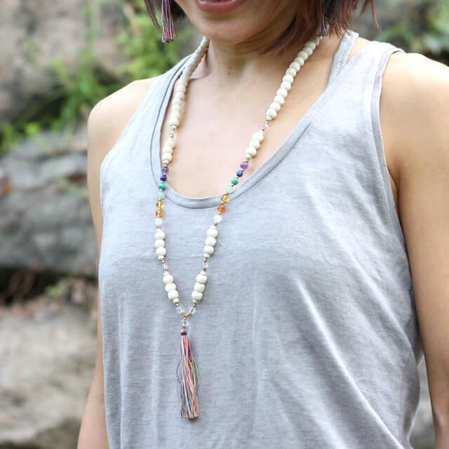 VANI マーラー トゥルシー chakra 数珠 ヨガ ネックレス : Yoga-Pi