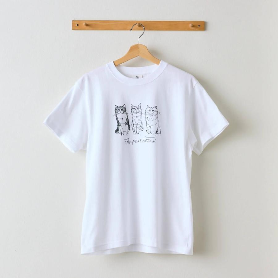HAyU ハユ 半袖 Tシャツ 猫柄 小川学 ワイヤーアート キャットトリオ