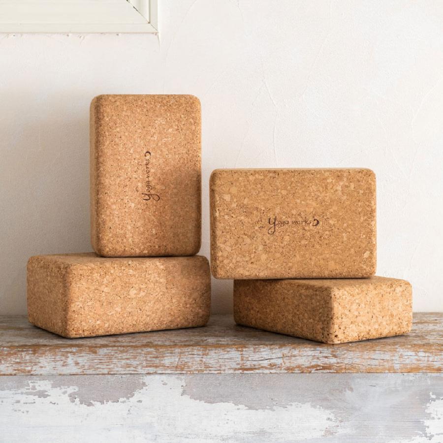ヨガワークス ヨガブロック コルクブロック 2個セット Mサイズ
