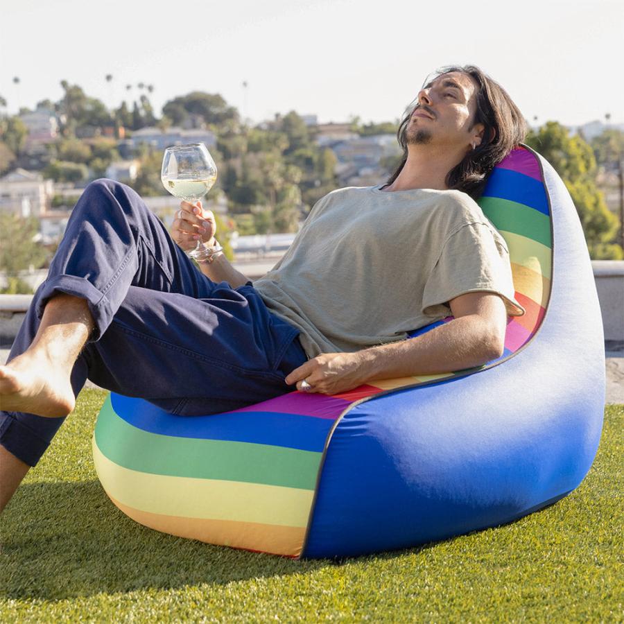 【値下】yogibo ラウンジャー　ビーズクッション レインボーカラー Yogibo（ヨギボー） Yogibo Zoola Lounger（ ヨギボー ラウンジャー