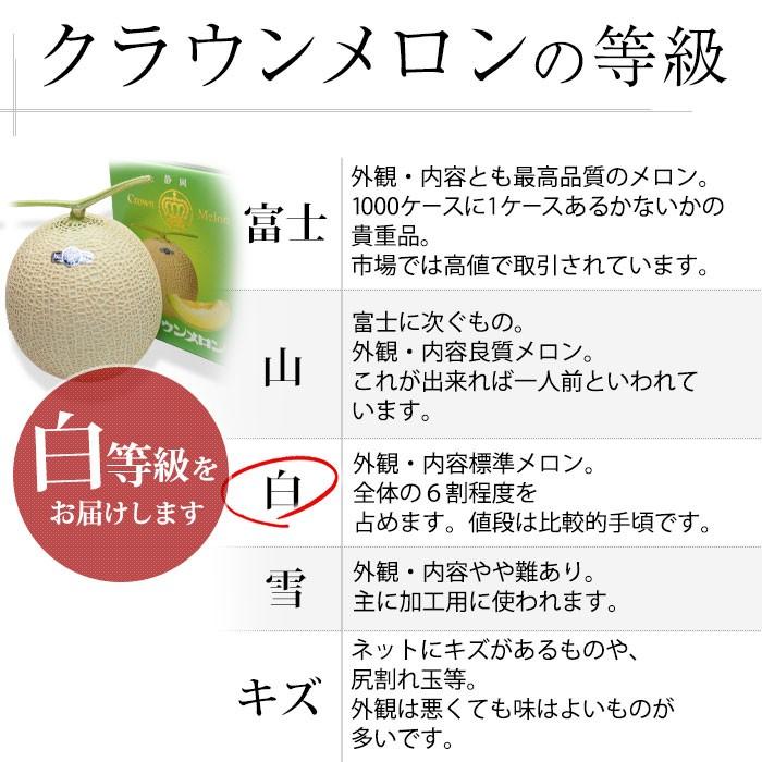 メロン 静岡県産 クラウンメロン 1個 等級：白 1.3kg以上 化粧箱入｜yogmogg｜08