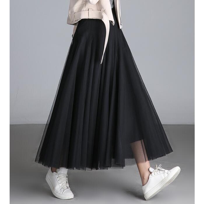 チュールスカート スカート フレア チュニック 女 膝丈 ロング丈 ミディアム 大人 春夏 ミモレ丈 フレアスカート Aライン チュチュスカート シースルースカート Yobsq Blossomyogurt 通販 Yahoo ショッピング