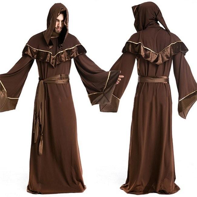 ハロウィン 衣装 コスプレ マント シャーマン 祈祷師 牧師 中世の僧侶 ローブ 悪魔 魔法使い 男性 メンズ 吸血鬼 ヴァンパイア コスチューム 仮装 パーティー服 Yonwsj1914 Blossomyogurt 通販 Yahoo ショッピング