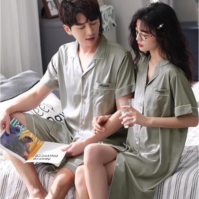 ペアパジャマ ルームウェア メンズ ペアルック パジャマ レディース 半袖 ワンピース 部屋着 ペア お揃い カップル 寝巻き 上下セット 春 夏 パジャマ おしゃれ Yoqlsy2110 Blossomyogurt 通販 Yahoo ショッピング