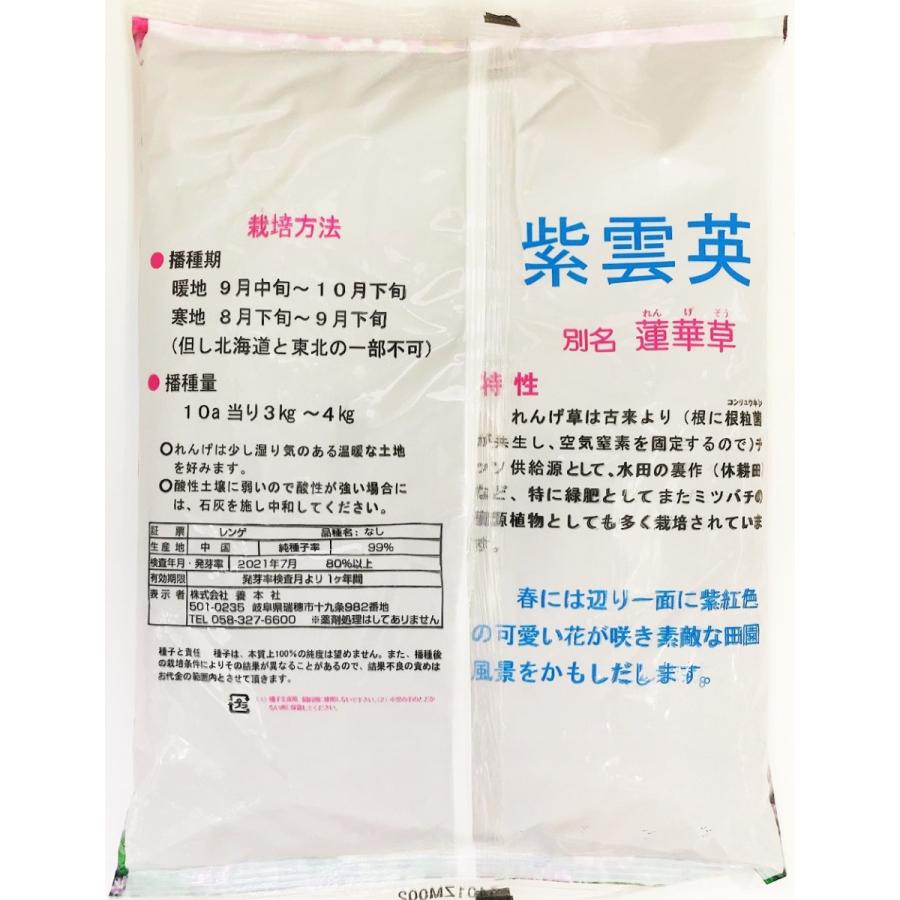レンゲ種子 140kg kg 7箱 5円 Kg 花 送料無料 Renge 140 タネの問屋さん養本社