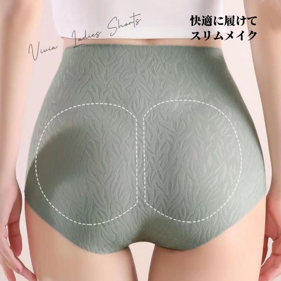 シームレスショーツ ハイウエスト ガードル レディースショーツ パンツ 下着 インナー 伸びる M L LL 3L ストレッチ 締めつけゼロ 深履き 美尻 超盛 3枚組 6枚組 |  | 05