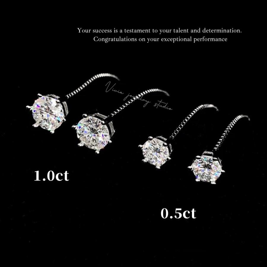 ピアス モアサナイト レディース 一粒 0.5ct プラチナ 仕上げ ニッケルフリー ノンアレルギー シルバー 揺れる シンプル ホワイトデー お返し 母の日 プレゼント_4