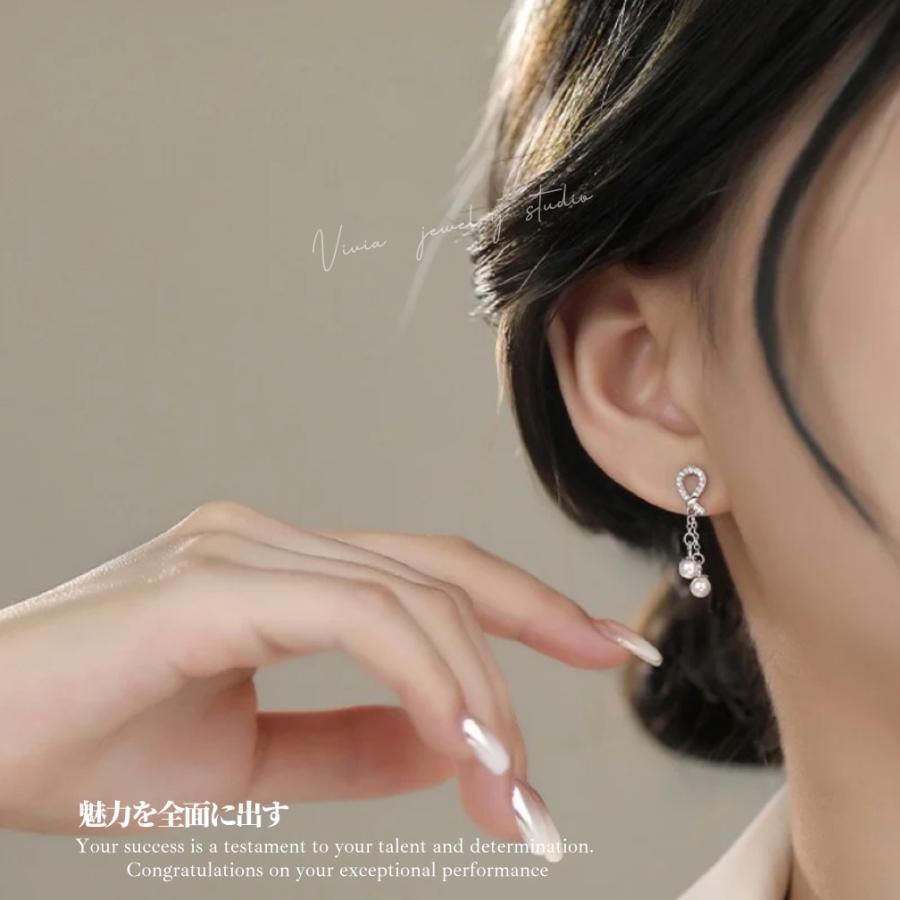 パールピアス 揺れる レディースピアス スタッドピアス 小さいパール