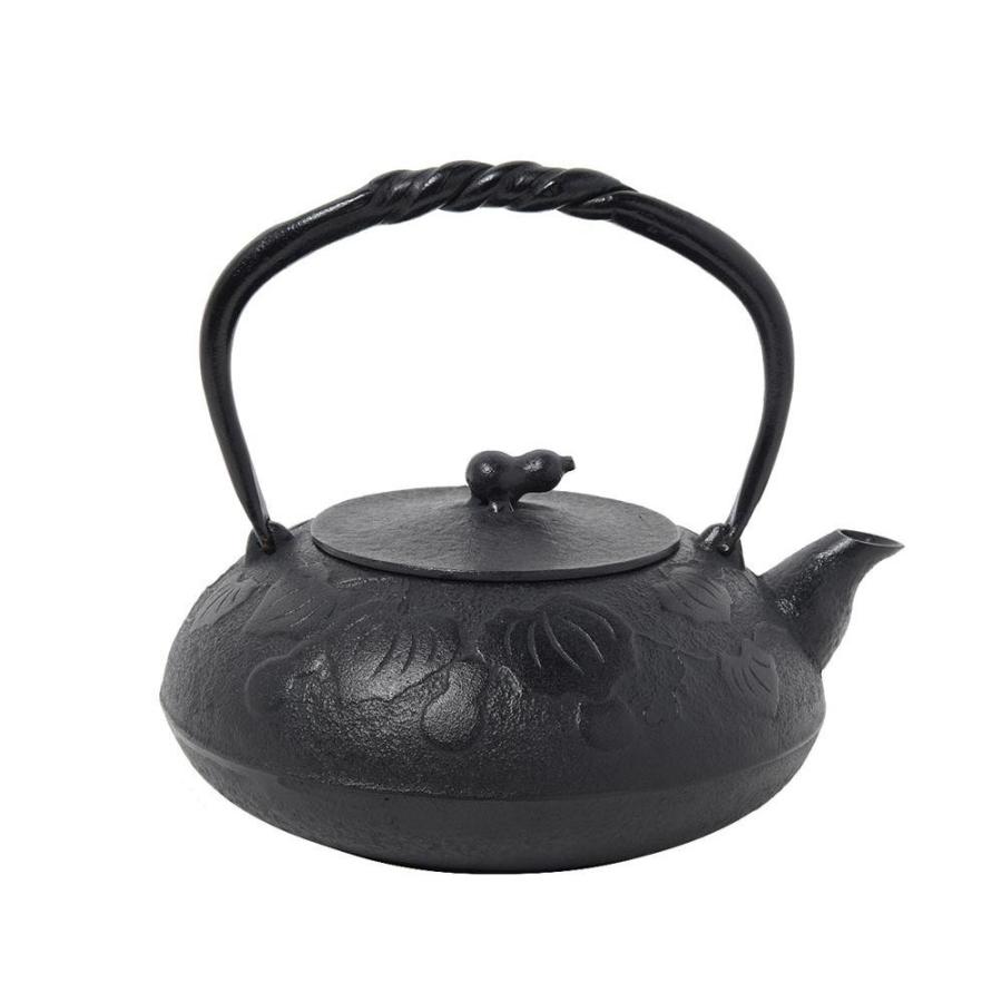 南部鉄器 宝生堂 IH対応鉄瓶(鉄蓋) 瓢 黒 1.2L まとめ売り www