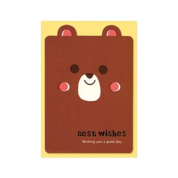 クリエイトジー　グリーティングカード(多目的カード)　Best Wishes　くま(クマ)　CGC1249　6セット 送料無料