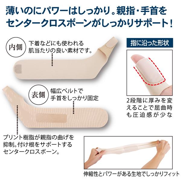 手首サポーター お医者さんの手首サポーター Fit 送料無料 ネコポス出荷 ポスト投函 肌色 右手 左手 親指 固定 手首 男性 女性 男女兼用|yoimonohonpo|02